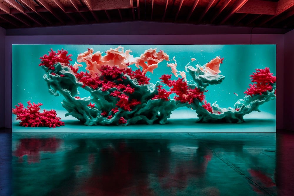 obra corais do artista Refik Anadol