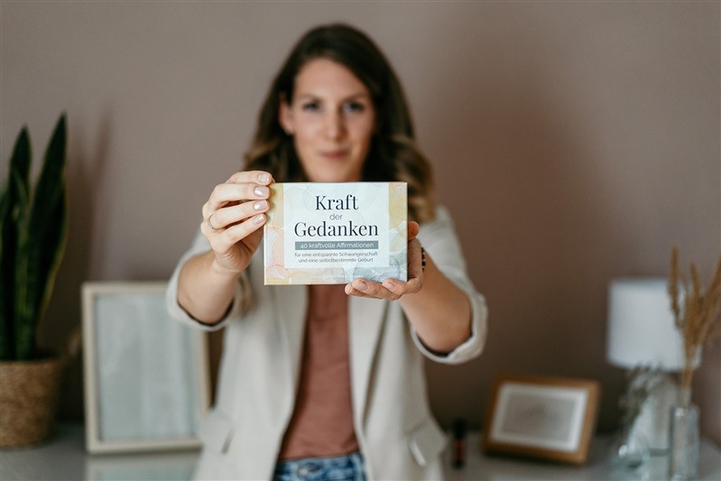 Affirmationskarten für Schwangerschaft und Geburt – Kartenset Kraft der Gedanken