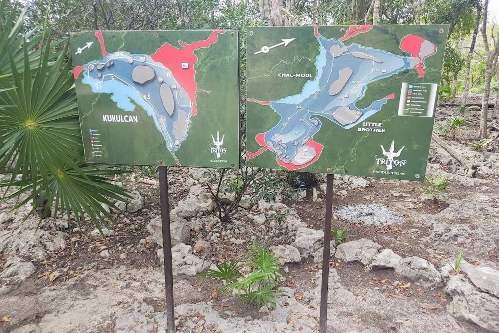 mexico chac mool cenote diving map