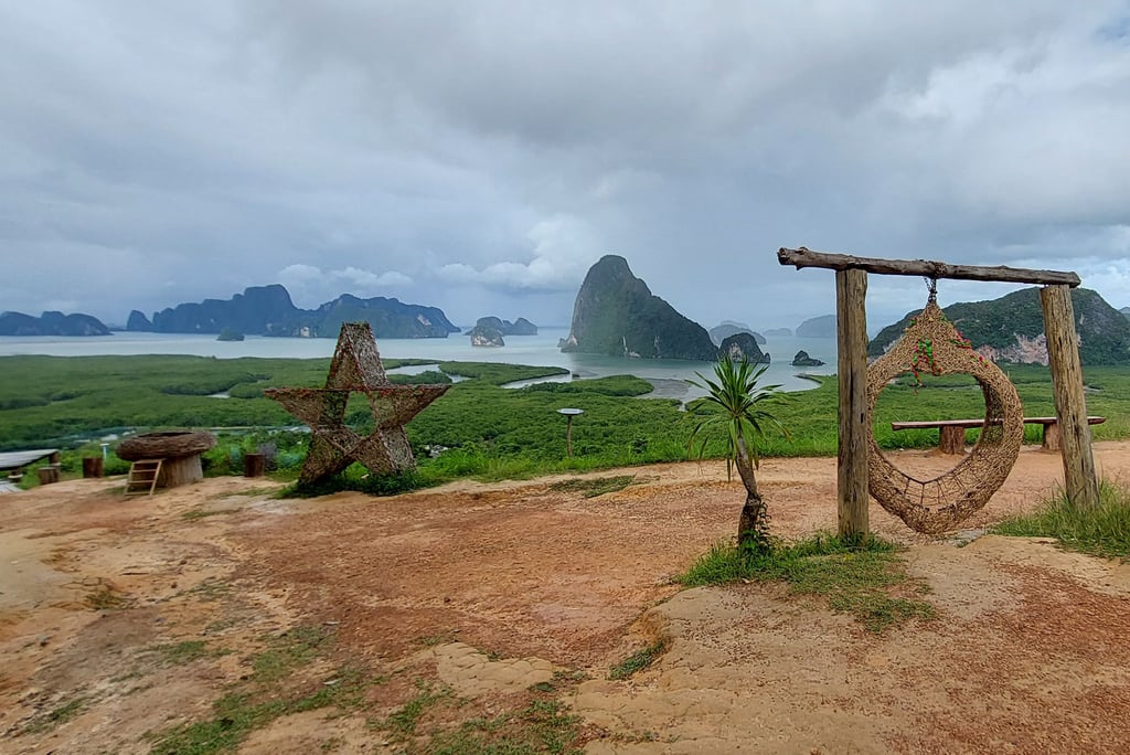 thailand phang nga bay samet nangshe viewpoint sunrise