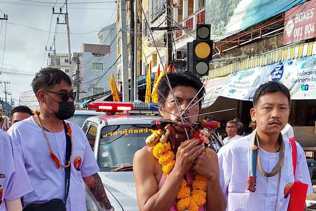 Phuket Vegetarian Festival Face Piercings