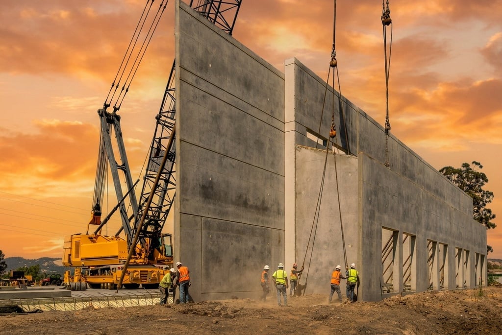 tilt up panels on a construction site occasionally require penetrations that GPR can assist with