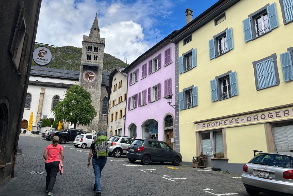 The town of Leuk in the Canton of Valais in Switzerland