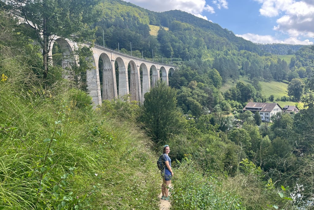 A viaduct outside of St. Ursanne in the Swiss Canton of Jura
