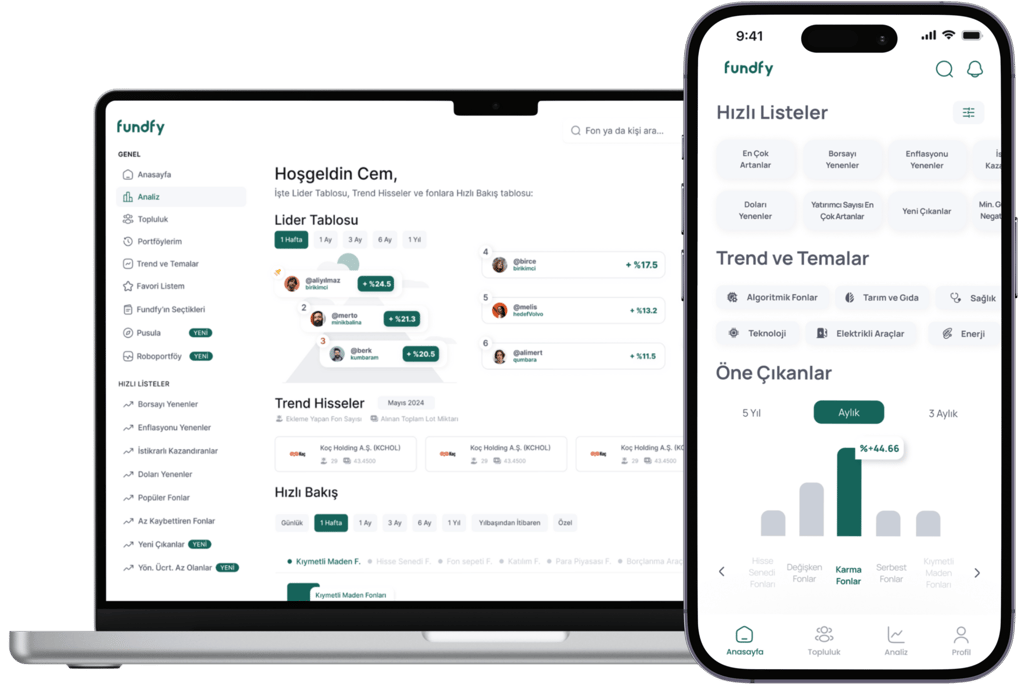 Fundfy TEFAS ve BEFAS fonları için hızlı ve kolay karar almanızı sağlar.