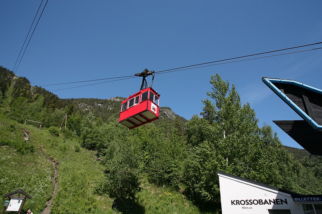 a red aerial cable car-wikimedia cite