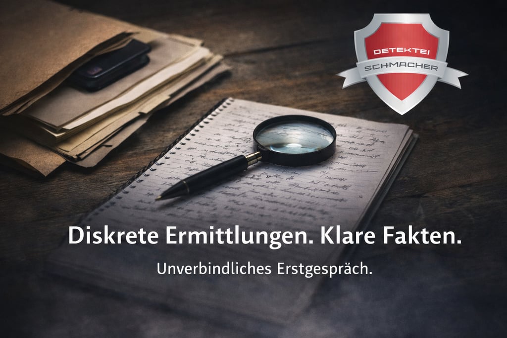 Detektei Schmacher – diskrete private Ermittlungen für Privatpersonen in Österreich. Klare Fakten, v