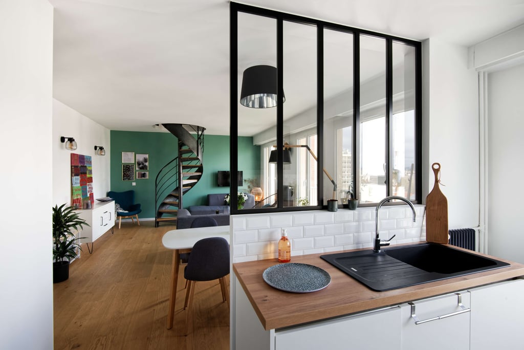 a kitchen with a sink and a sink