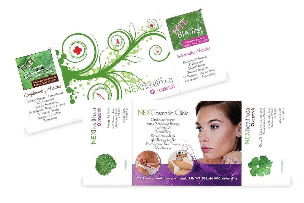 Nex Health Promotional Postcard Design