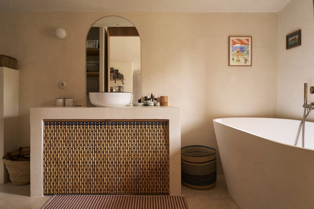 Mediterranean Boho bathroom