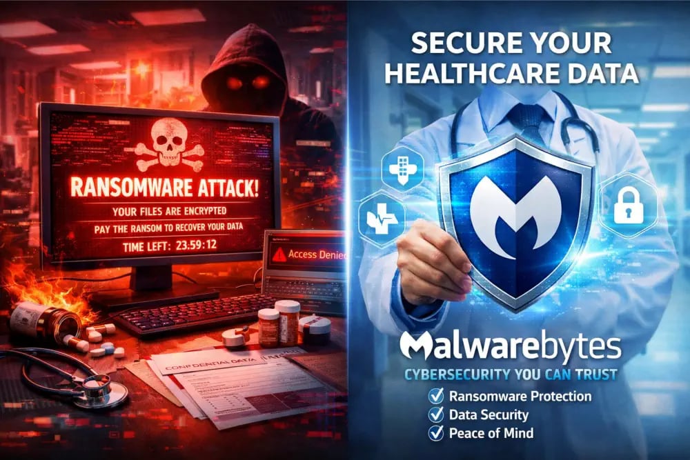 Ransomware attack on healthcare services