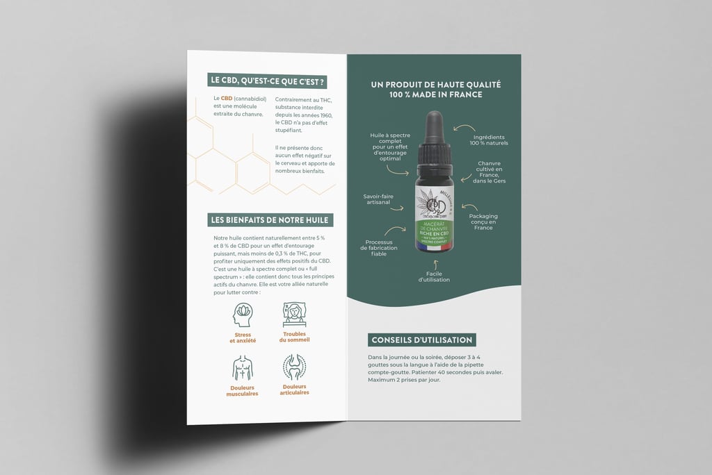 Aperçu dépliant CBD32, pages présentation produit