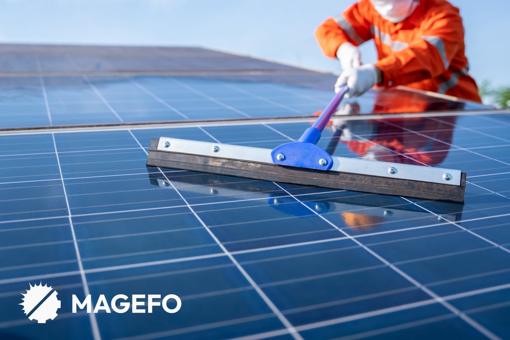 Limpieza de paneles solares