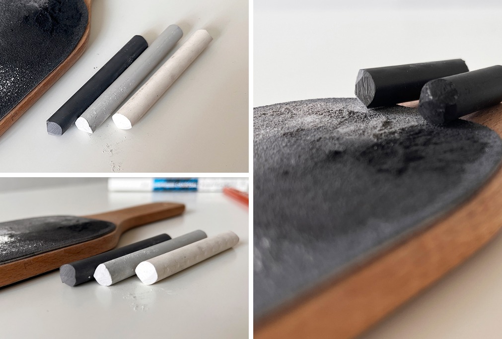 Algunas barras de carboncillo comprimido (compressed charcoal)