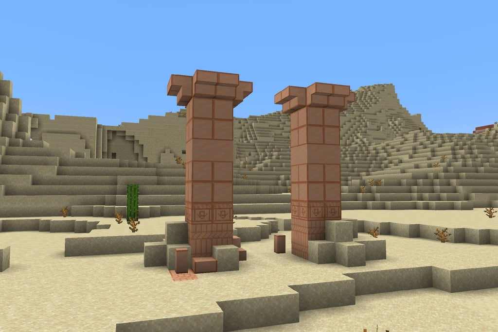 Obelisks made from the decorative Gypsum block set