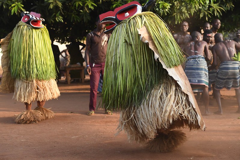 Goli Masquerade Dance in Ivory Coast  