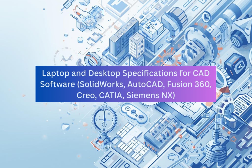 Laptop and Desktop Specifications for CAD Software (SolidWorks, AutoCAD, Fusion 360, Creo, CATIA