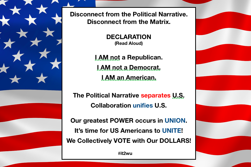 #it2wu  |  Disconnect From the Matrix  |  Disconnect From the Political Narrative