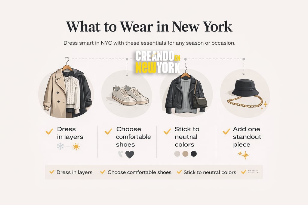 what to wear in new york outfit formula infographic
