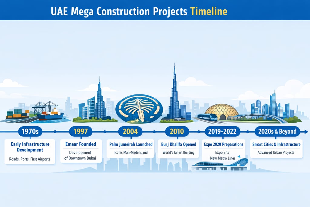 UAE mega construction projects timeline