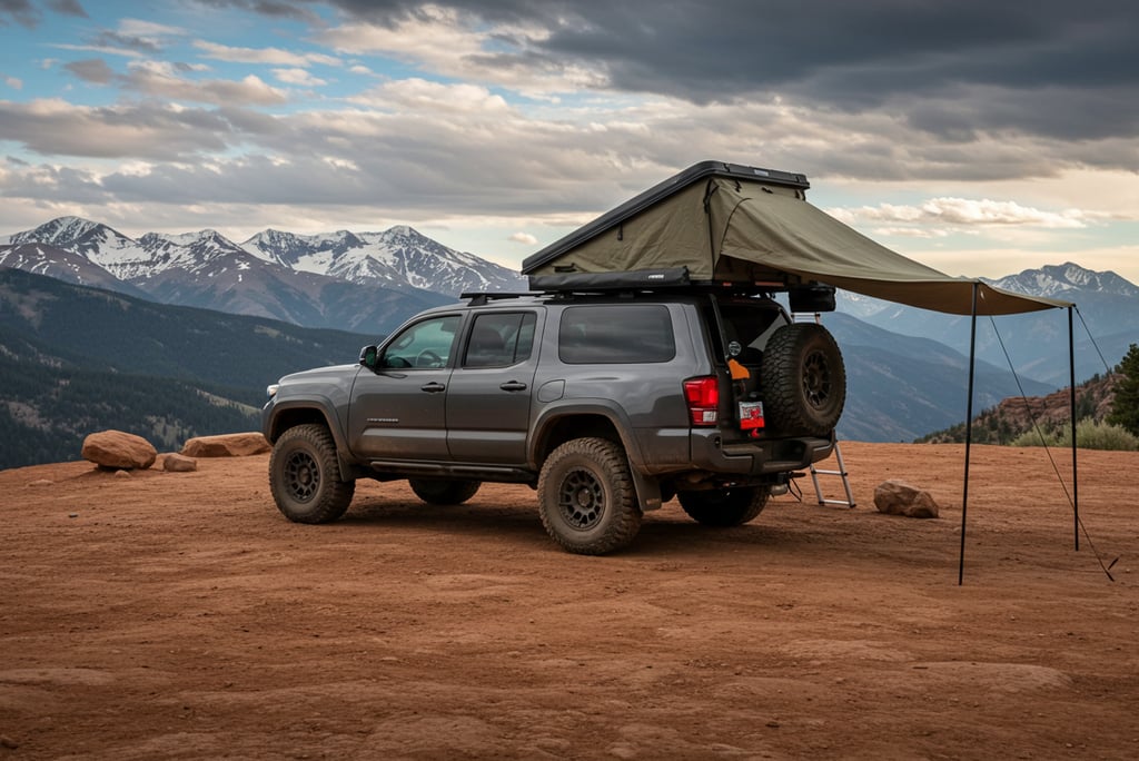 Overlanding essentials 2025 featured on a 4x4 vehicle ready for adventure in a remote landscape