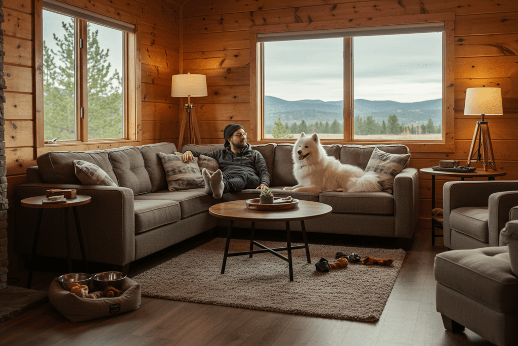  traveler reflections on the joys of bringing pets to destinations like dog friendly cabin rentals.