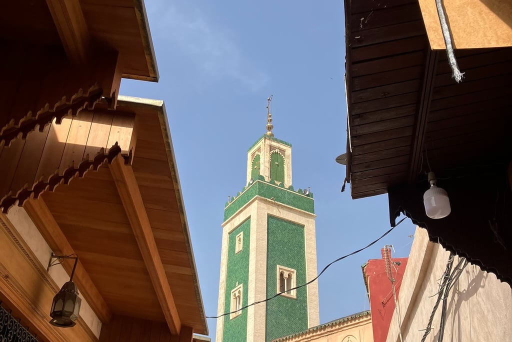 Mosque minaret is Fes, Morocco 