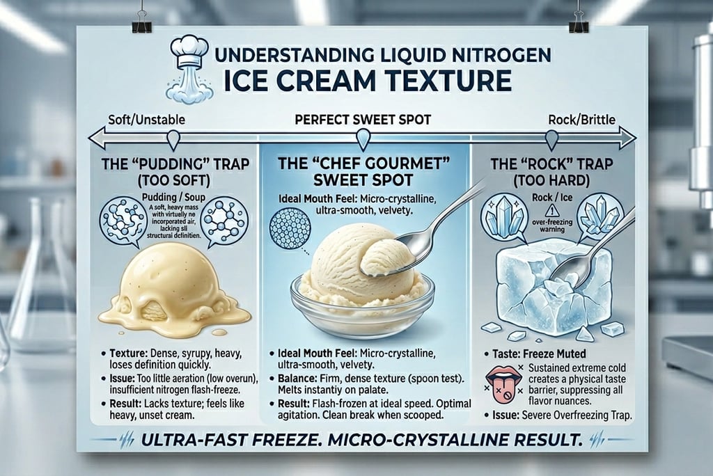 Nitrogen ice cream texture