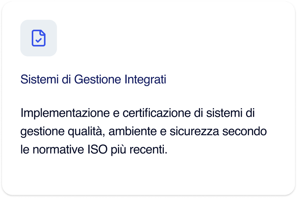 Sistemi di gestione ISO per qualità ambiente e sicurezza