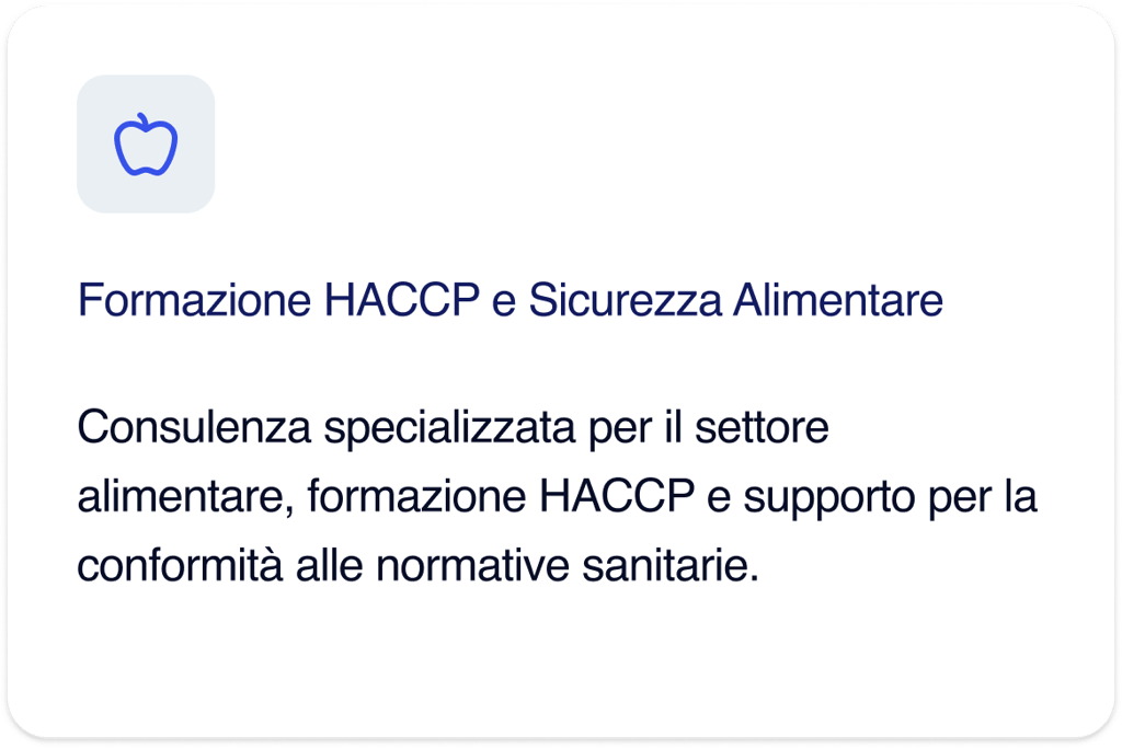 Consulenza HACCP e sicurezza alimentare