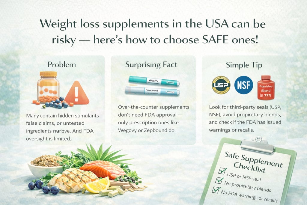 Weight loss supplements in the USA can be risky, here’s how to choose SAFE ones!
