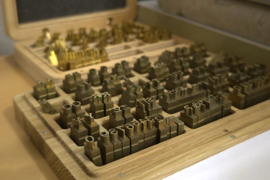 Lettres en laiton de marquage à chaud sur cuir