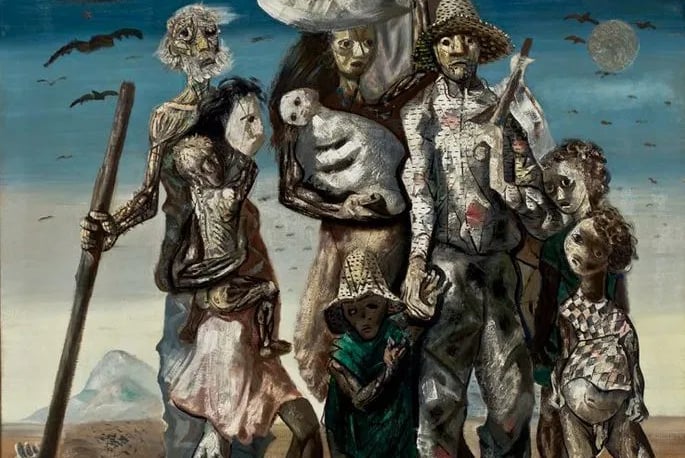Os Retirantes (1944) por Cândido Portinari