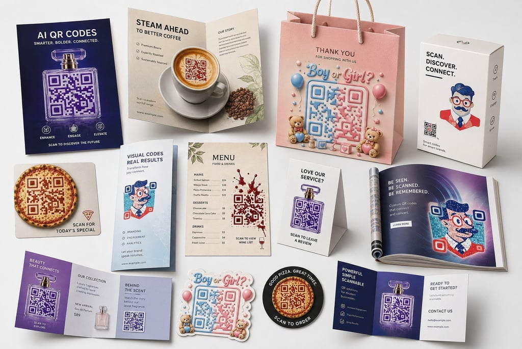Creative QR codes for print