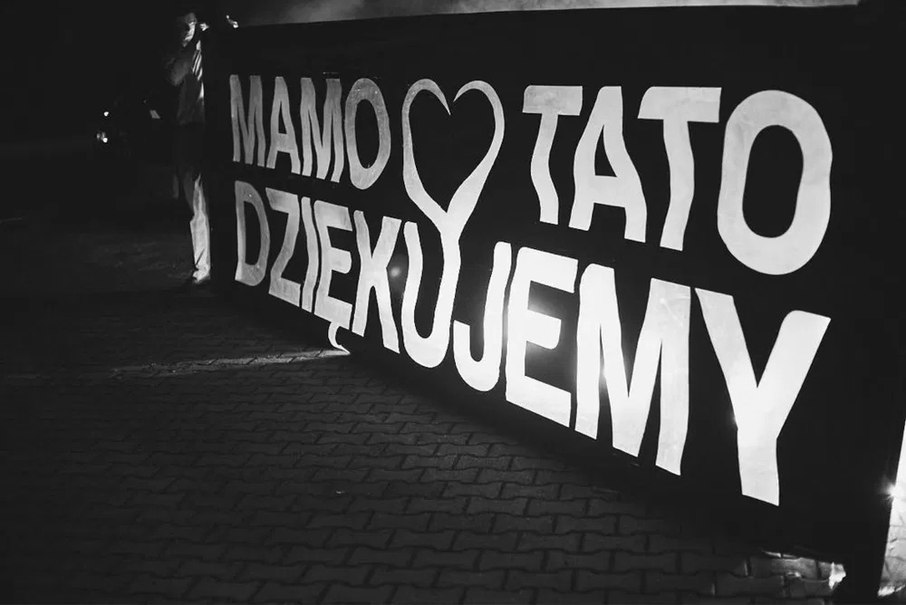 Nowoczesne podziękowania dla rodziców atrakcje na wesele pirotechnika baner