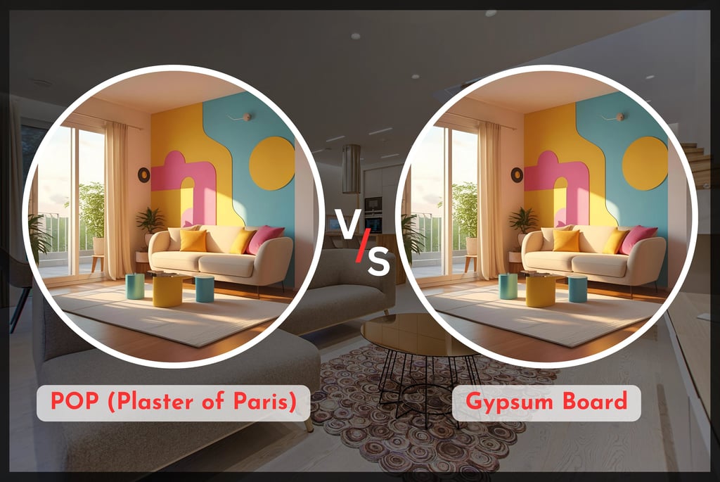 POP (Plaster of Paris) VS Gypsum Board