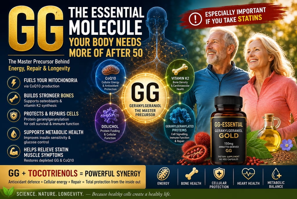 Geranylgeraniol GG - The essential molecule your body needs more of after 50