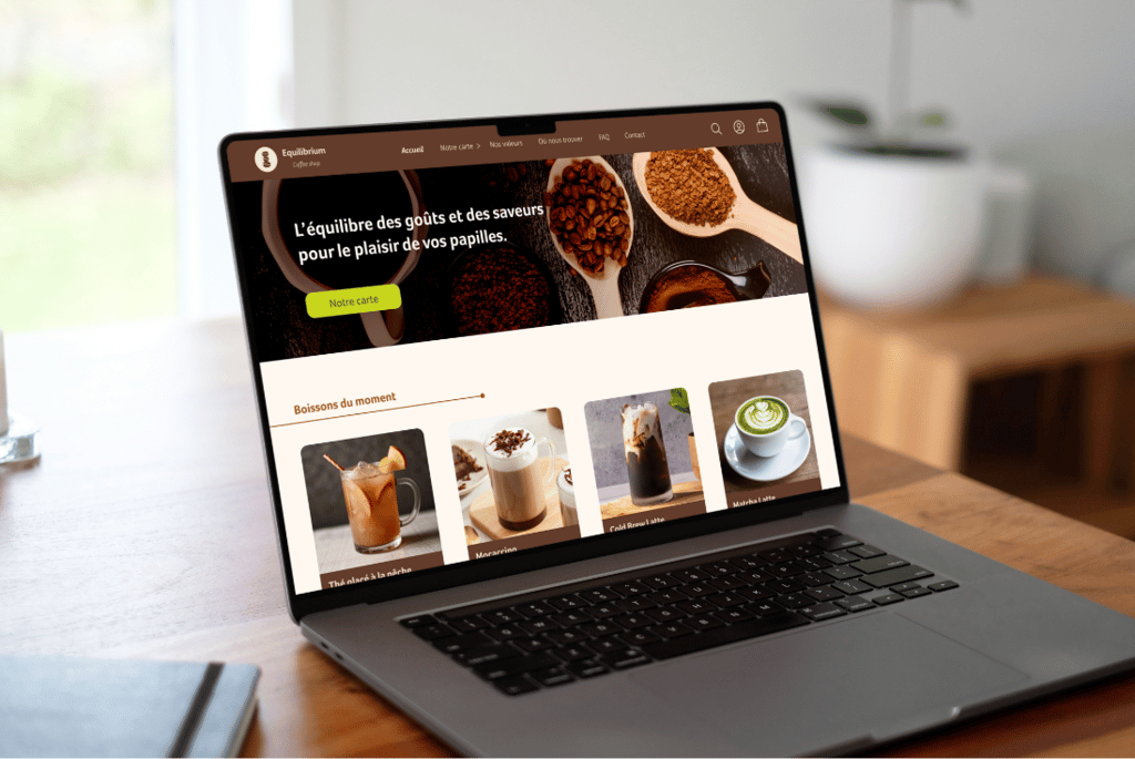 Equilirium Coffee shop page d'accueil