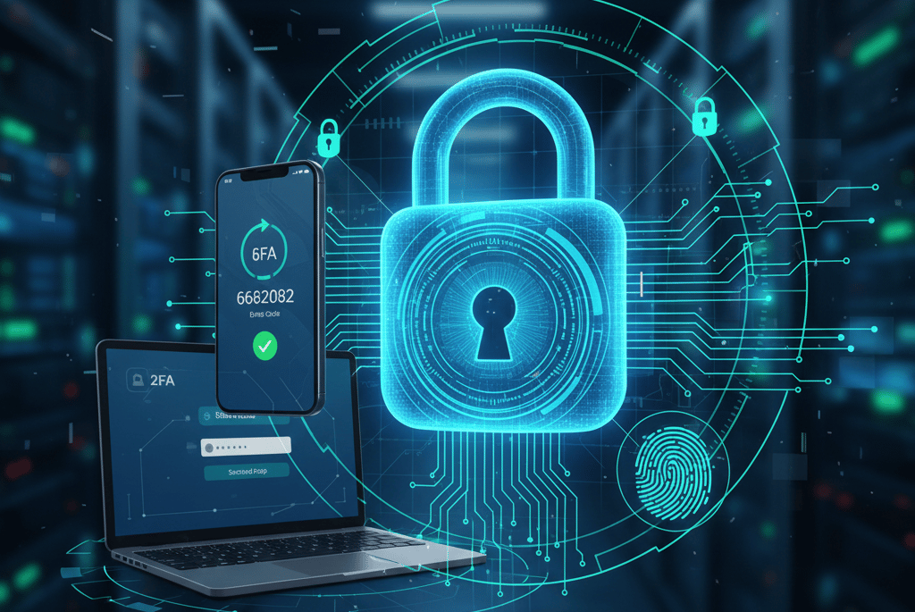 ilustração de cadeado, tela de autenticação