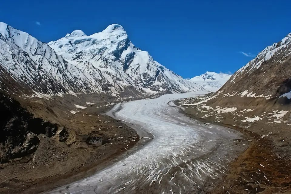 Drang Drung Glacier near Pensi La in Zanskar Valley, Ladakh
