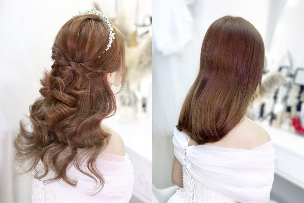 香港婚禮新娘化妝師妝前妝後對比