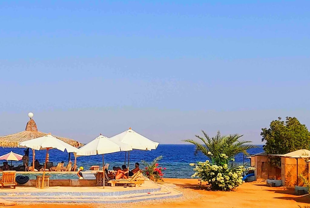 On the beach holidays in Egypt