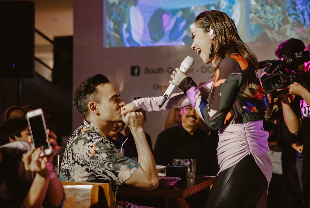 ashraf mencium tangan bunga citra lestari