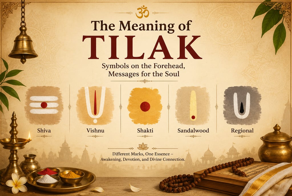 Symbols of sacred tilak marks