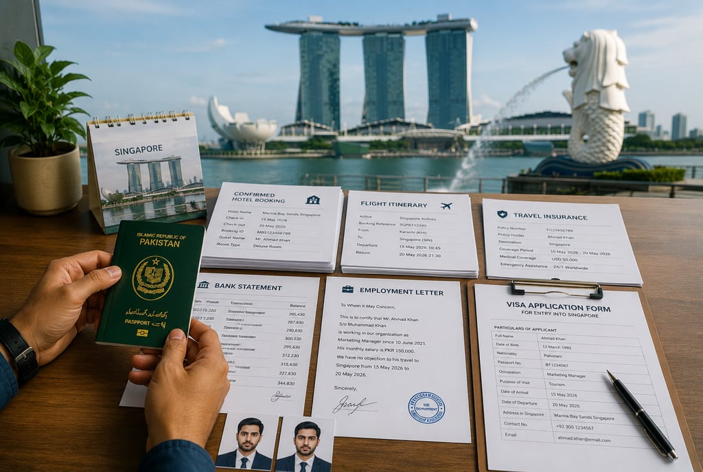 **Singapore visa documents for Pakistani travelers (2026)**