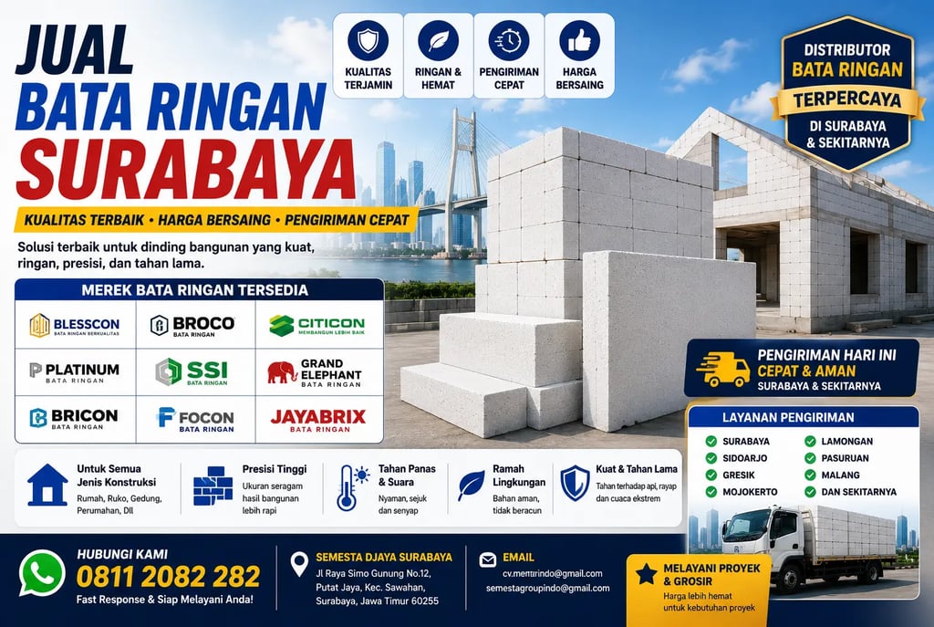 Jual bata ringan surabaya