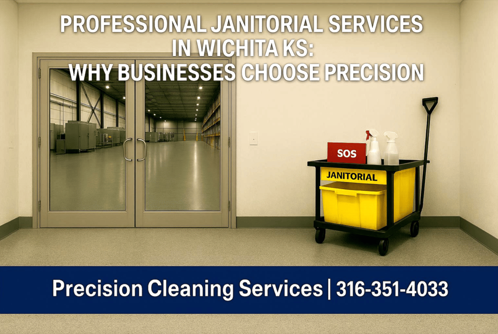 Precision Cleaning Services delivering professional janitorial in Wichita KS—clean, dry floors, documented routes, and audit-