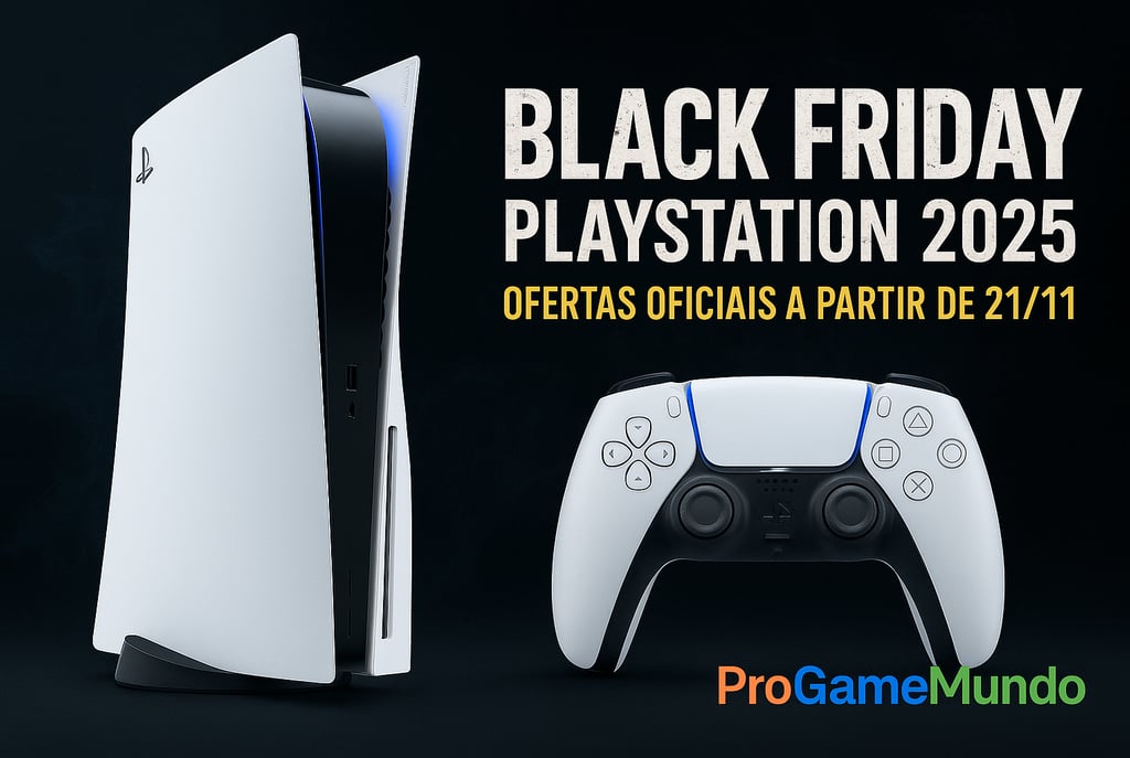 ofertas da PlayStation, simbolizando o encerramento da campanha Black Friday 2025 com atmosfera épic