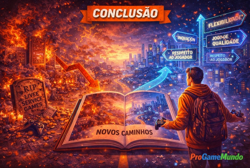 declínio dos jogos como serviço e a esperança de um futuro mais equilibrado para a indústria gamer.