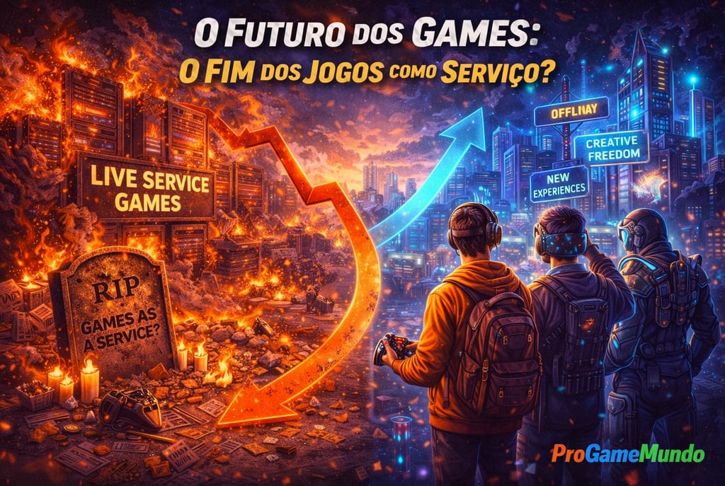 Contrastando o declínio dos jogos como serviço com novas possibilidades para o futuro dos games.